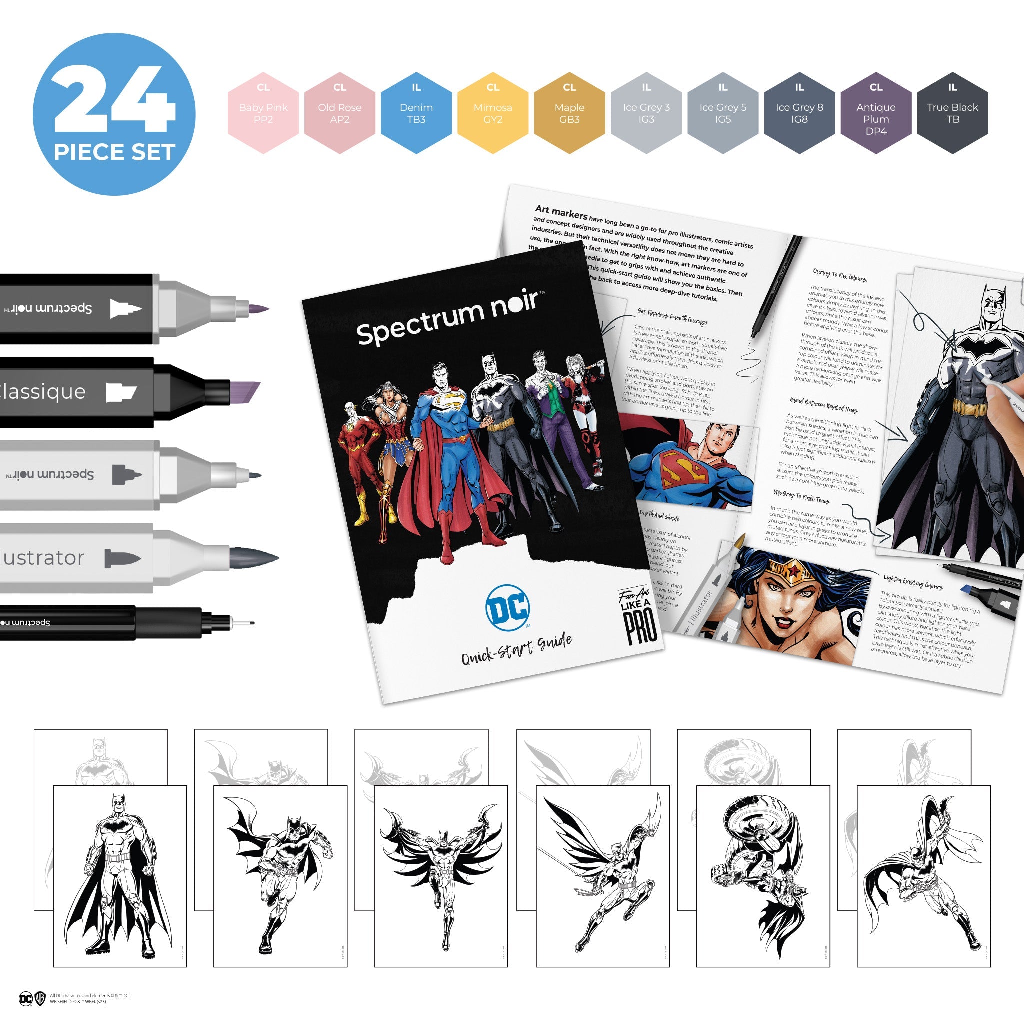 Spectrum Noir Releases DC Comics 'Fan-Art Like a Pro' Art Kits - Dark  Knight News