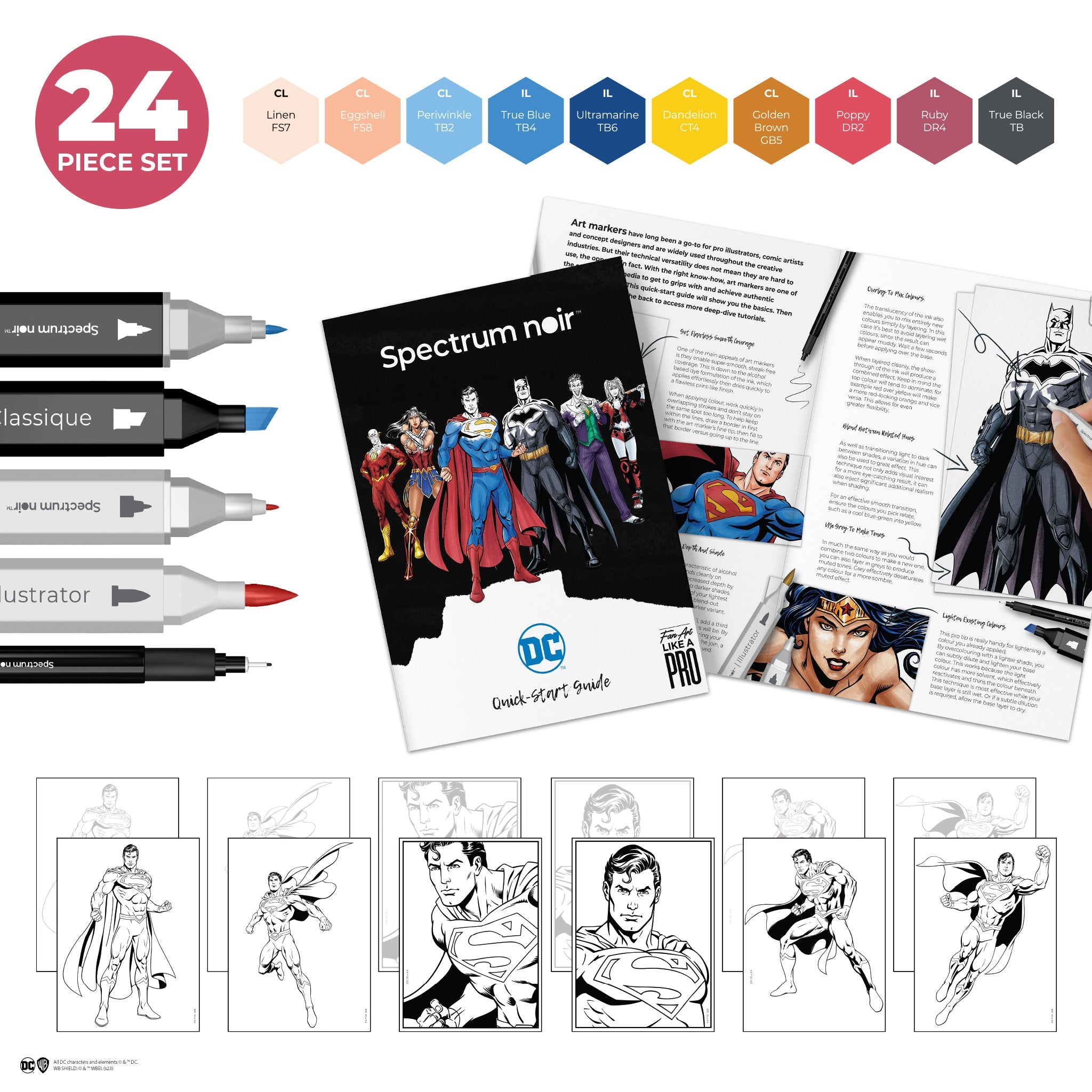 Spectrum Noir™ Manga & Comics Drawing Kit - 13 Pc.