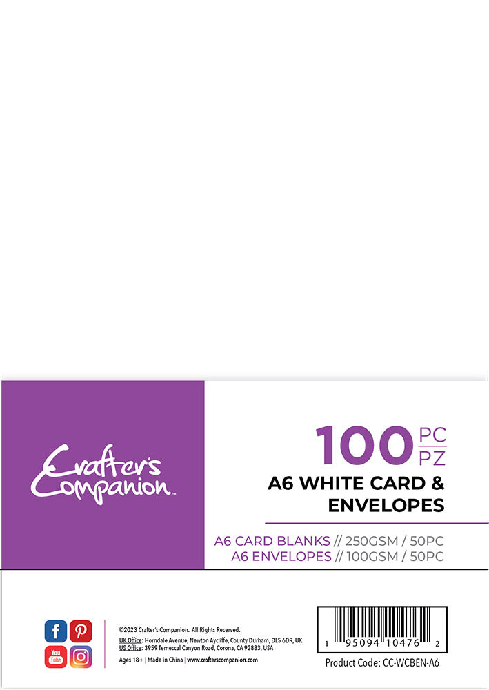 Crafter S Companion A6 White Card And Envelopes 100 Piece Crafter S Companion Us