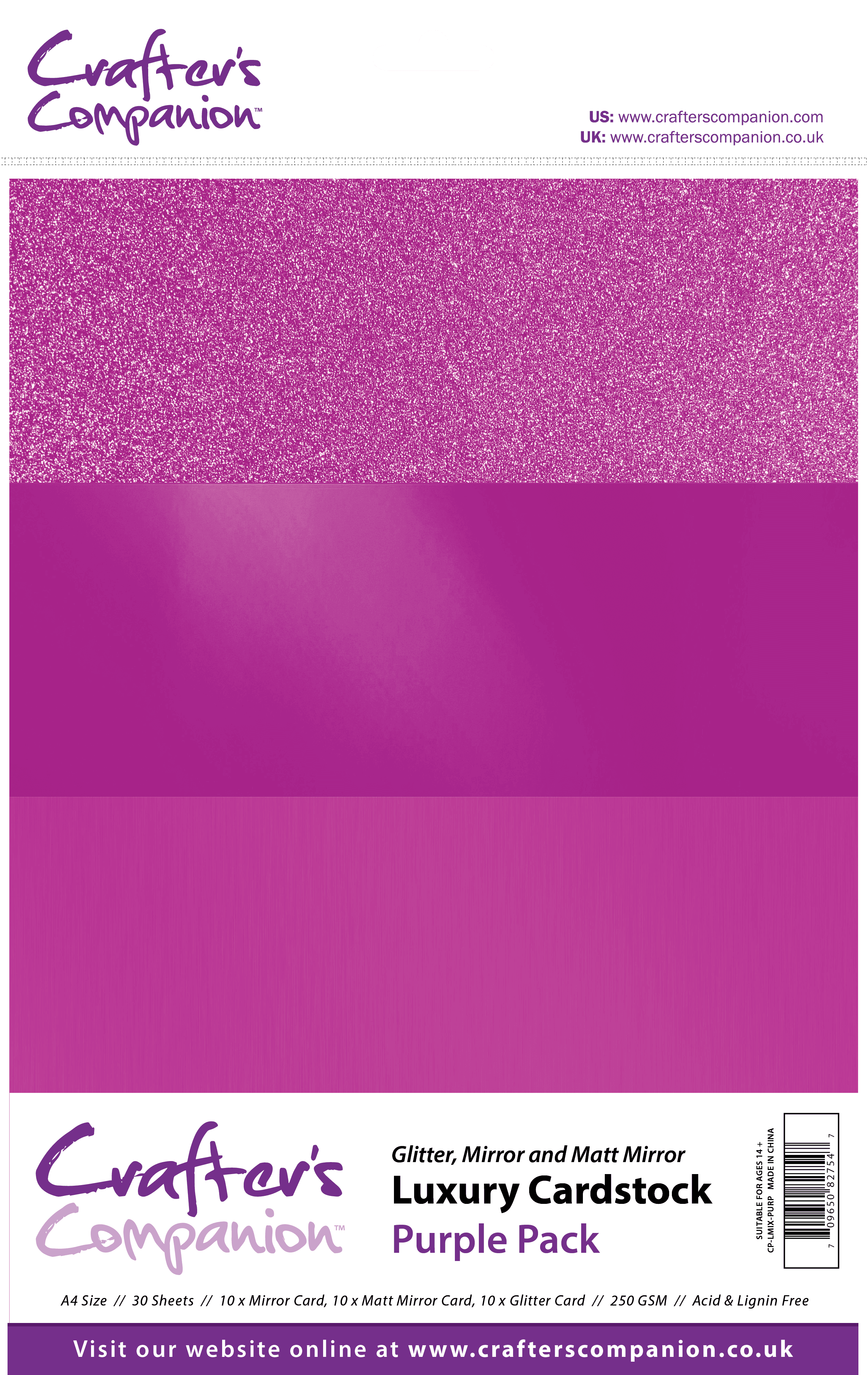 Lilac Shimmer Cardstock - Various Sizes