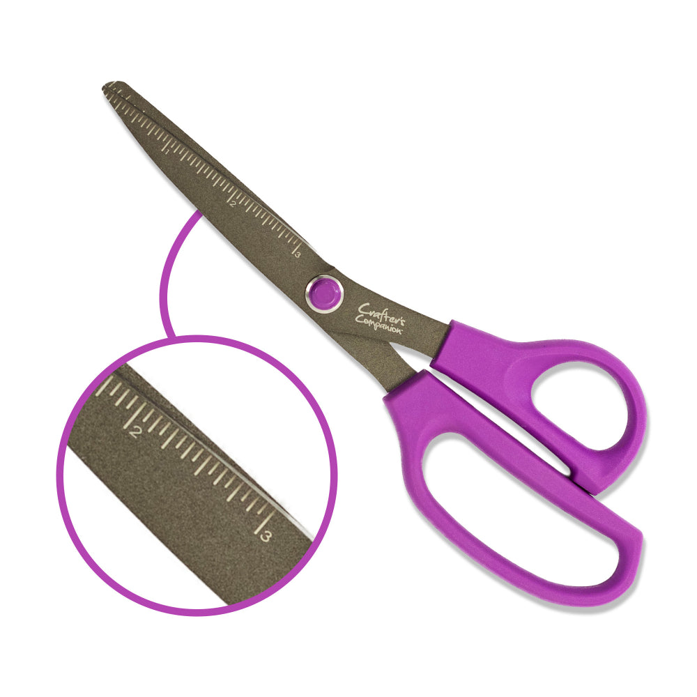 Pinking Shears Craft Scissors 9 Stainless Steel Pinking Shears Scissors  Fabric Craft Scrapbook Scissors, Decorative Zig Zag Sewing Cutter Scissors