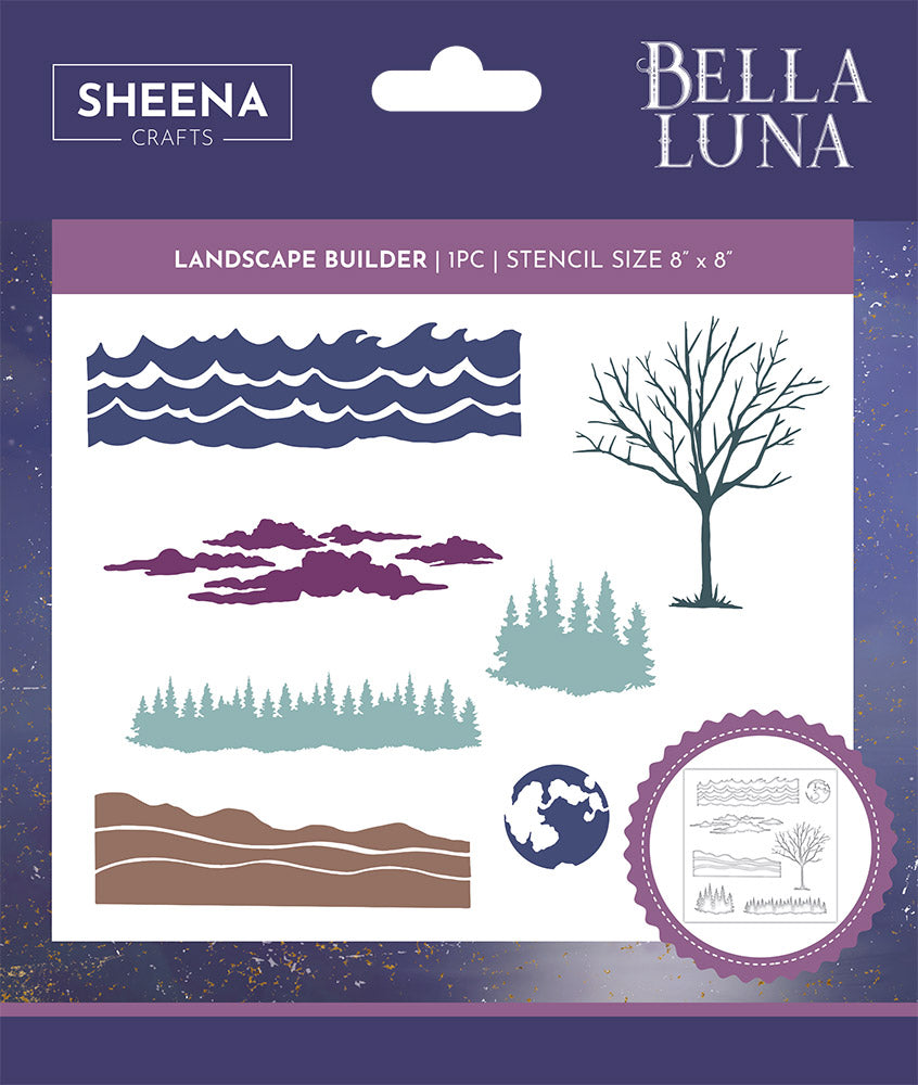 Sheena Douglass Bella Luna Stencil - Landscape Builder