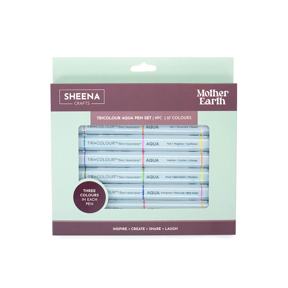 Sheena Douglass Mother Earth TriColour Aqua Markers (9 Piece