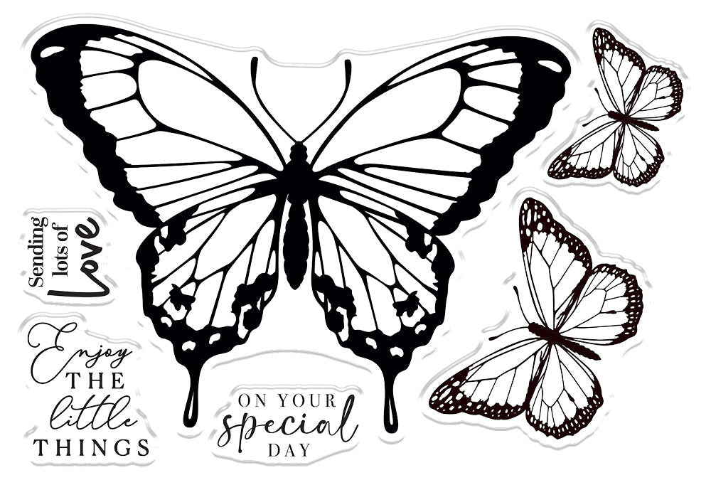 Crafter's Companion Sheena Bold Butterflies Stamp and Die Set - 21872432