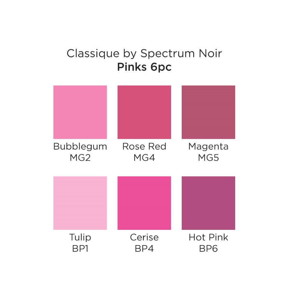Spectrum Noir – Glitter Markers – Vibrant Florals – 6 pc