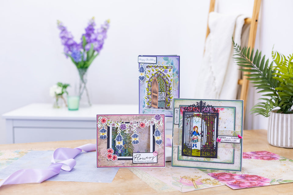 Craft interactive, literary cards with the Secret Garden collection