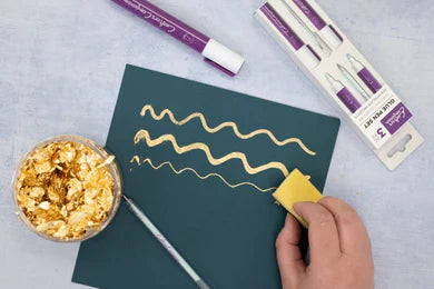 How to Create a Foiled Message with Glue Pens