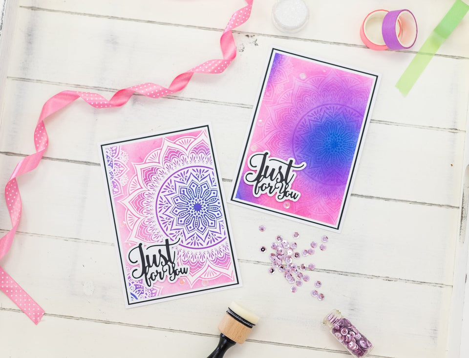 How to Use Resist Silhouette Stamps to create cards that shine with colour and fun!