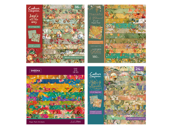 Crafter's Companion 6x6 Paper Pad 4pc Collection