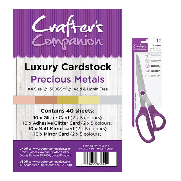 Crafter's Companion A4 Cardstock Matt Black | 40 Sheets