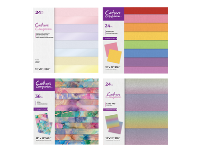 Crafter's Companion 12x12 Card & Paper Pad 4pc Collection