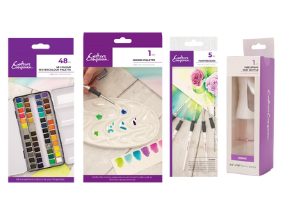 Crafter's Companion Watercolour Palette with Accessories Selection