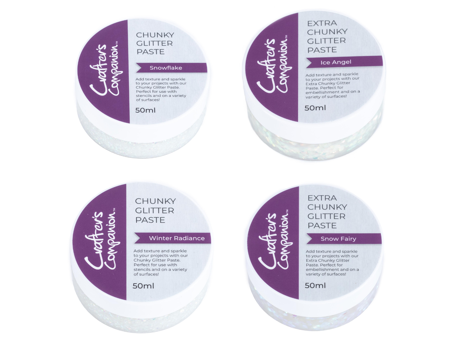 Crafter's Companion Chunky Glitter Paste 4pc Collection