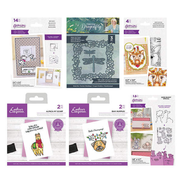 Crafter's Companion Animal Antics Assorted Stamp & Die Selection