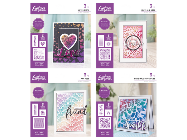 Crafter's Companion Glitter Paste Stencils Selection