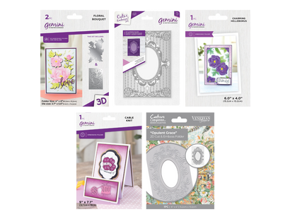 Crafter's Companion Embossing Folder 5pc Selection