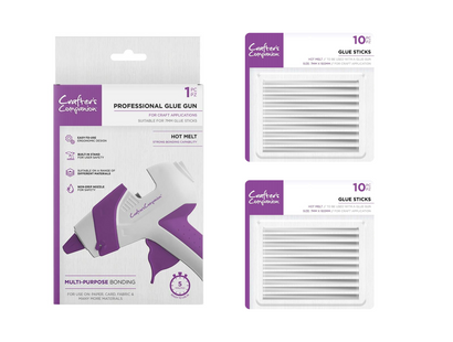 Crafter's Companion Hot Glue Gun with 2pk FREE Glue Sticks - UK Version