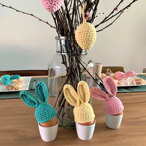 Hoooked Crochet Kit - Happy Easter Bunny Egg Warmers