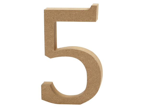 Creativ Wooden Number - 5