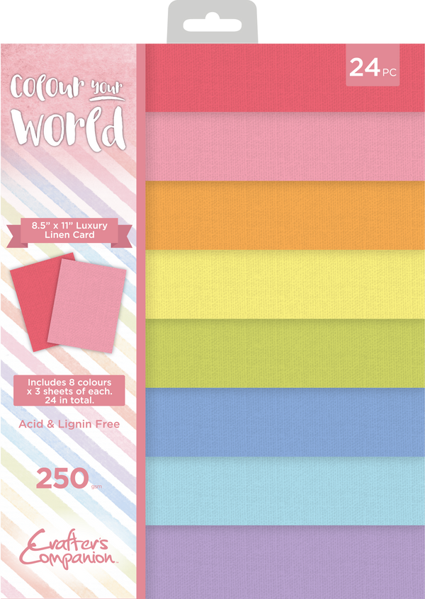 Colour Your World - Luxury Linen Card 8.5