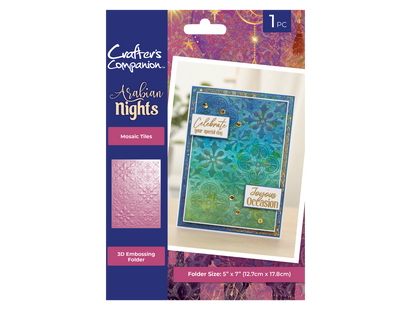 Arabian Nights 5" x 7" 3D Embossing Folder - Mosaic Tiles