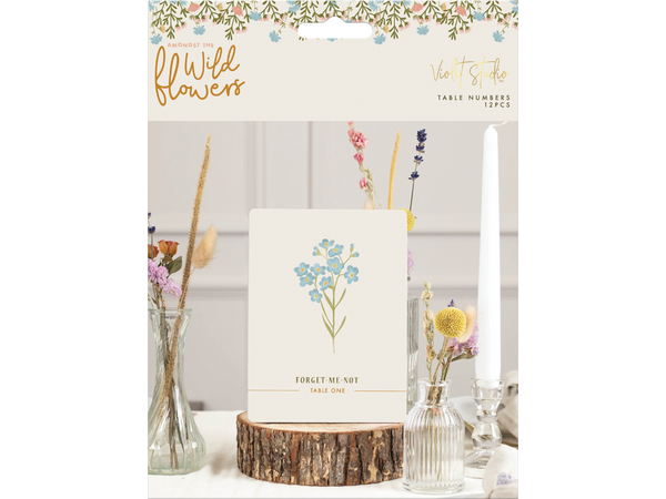 Table Numbers - Amongst The Wildflowers - 12pk - Violet Studios