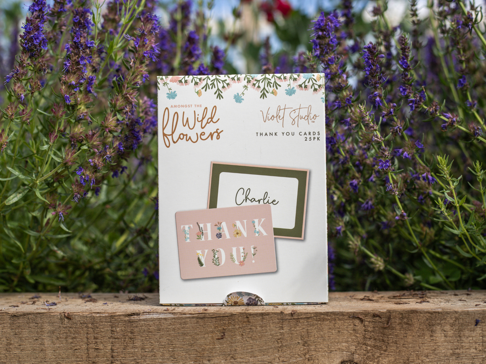 Thankyou Cards - Amongst The Wildflowers - 25pk - Violet Studios