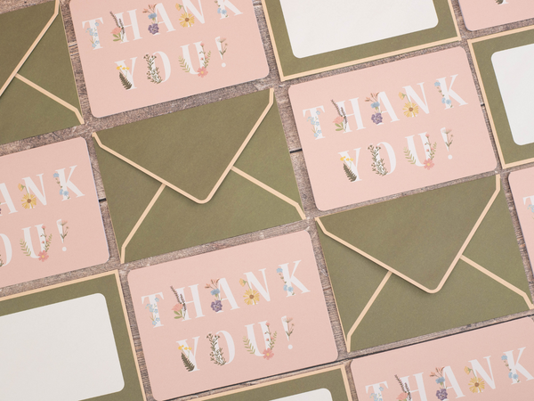 Thankyou Cards - Amongst The Wildflowers - 25pk - Violet Studios