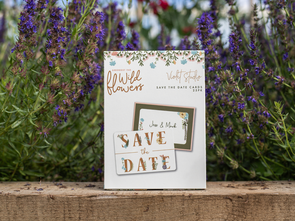 Violet Studio - Save The Dates - Amongst The Wildflowers - 25pk