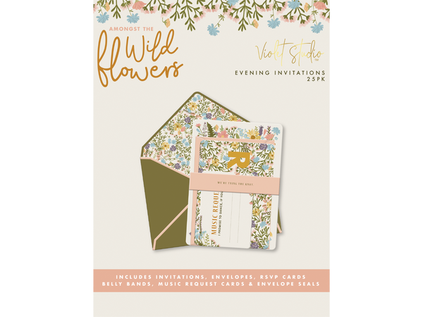 Evening Invitations - Amongst The Wildflowers - 25pk - Violet Studios