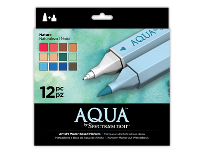 Aqua by Spectrum Noir 12 Pen Set - Nature