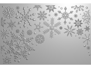 Crafter's Companion 6"x4" 3D Embossing Folder - Sparkling Snowflakes