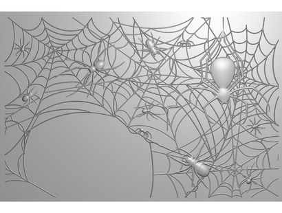 Crafter's Companion 6"x4" 3D Embossing Folder - Spooky Spiders