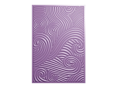 Crafter's Companion 6" x 4" 3D Embossing Folder - Swirling Waves