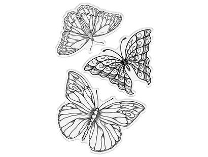 Crafter's Companion Clear Acrylic Stamp - Beautiful Butterflies