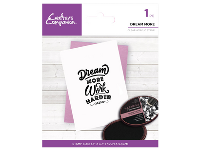 Crafter's Companion Mindfulness Quotes Clear Acrylic Stamp - Dream More