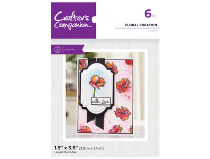 Crafter's Companion Clear Acrylic Stamp - Floral Creation