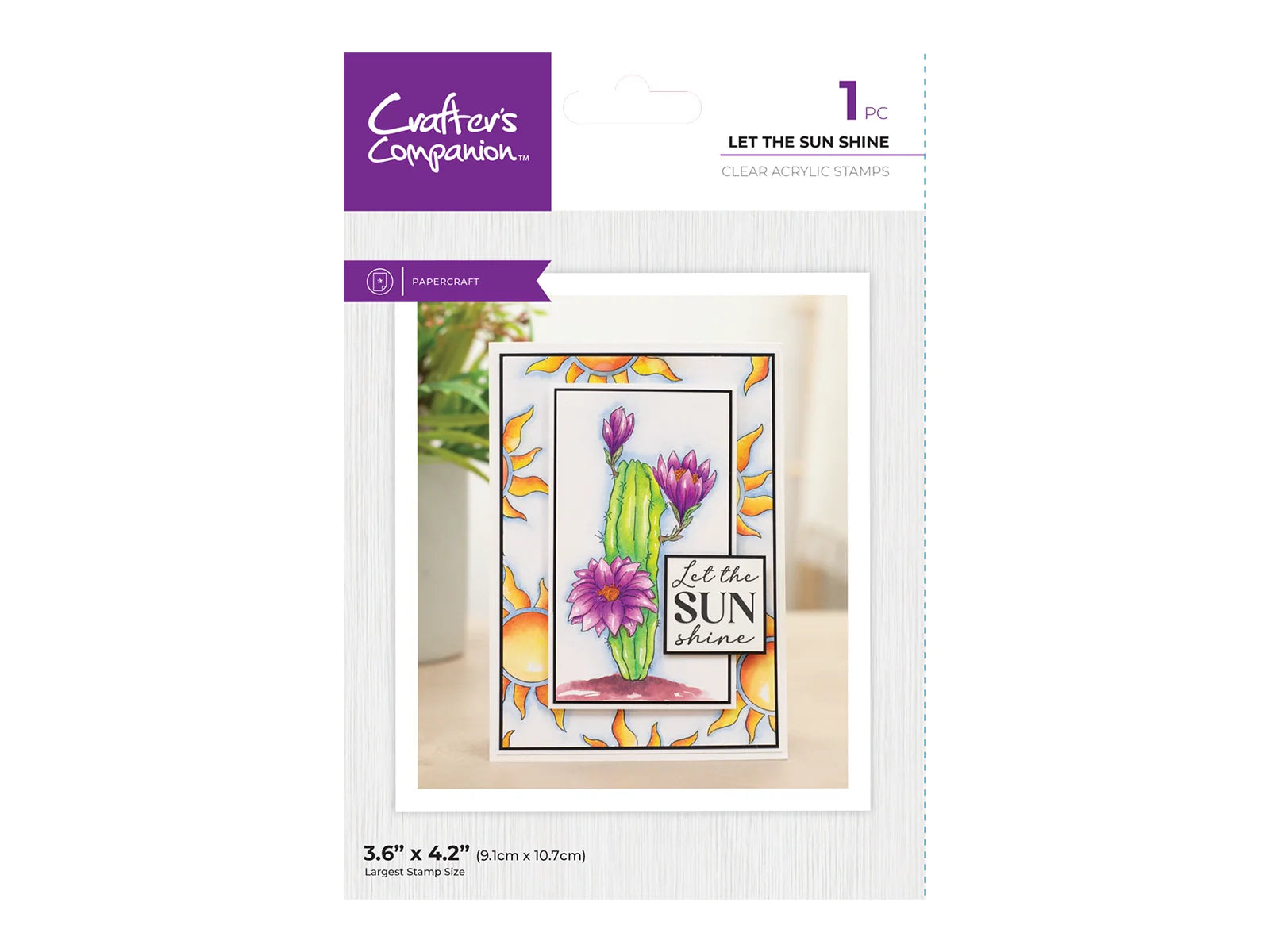 Crafter's Companion Clear Acrylic Stamp - Let the Sun Shine