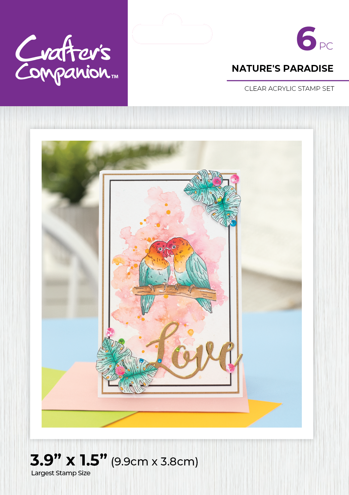 Crafter's Companion Clear Acrylic Stamp - Nature's Paradise