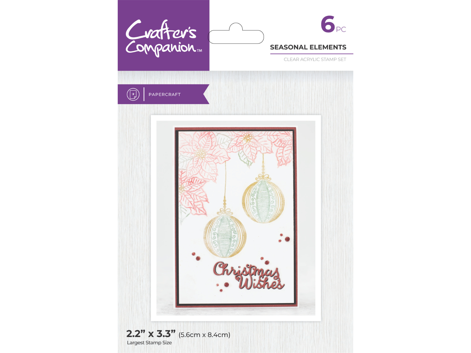 Crafter's Companion Clear Acrylic Stamp - Seasonal Elements