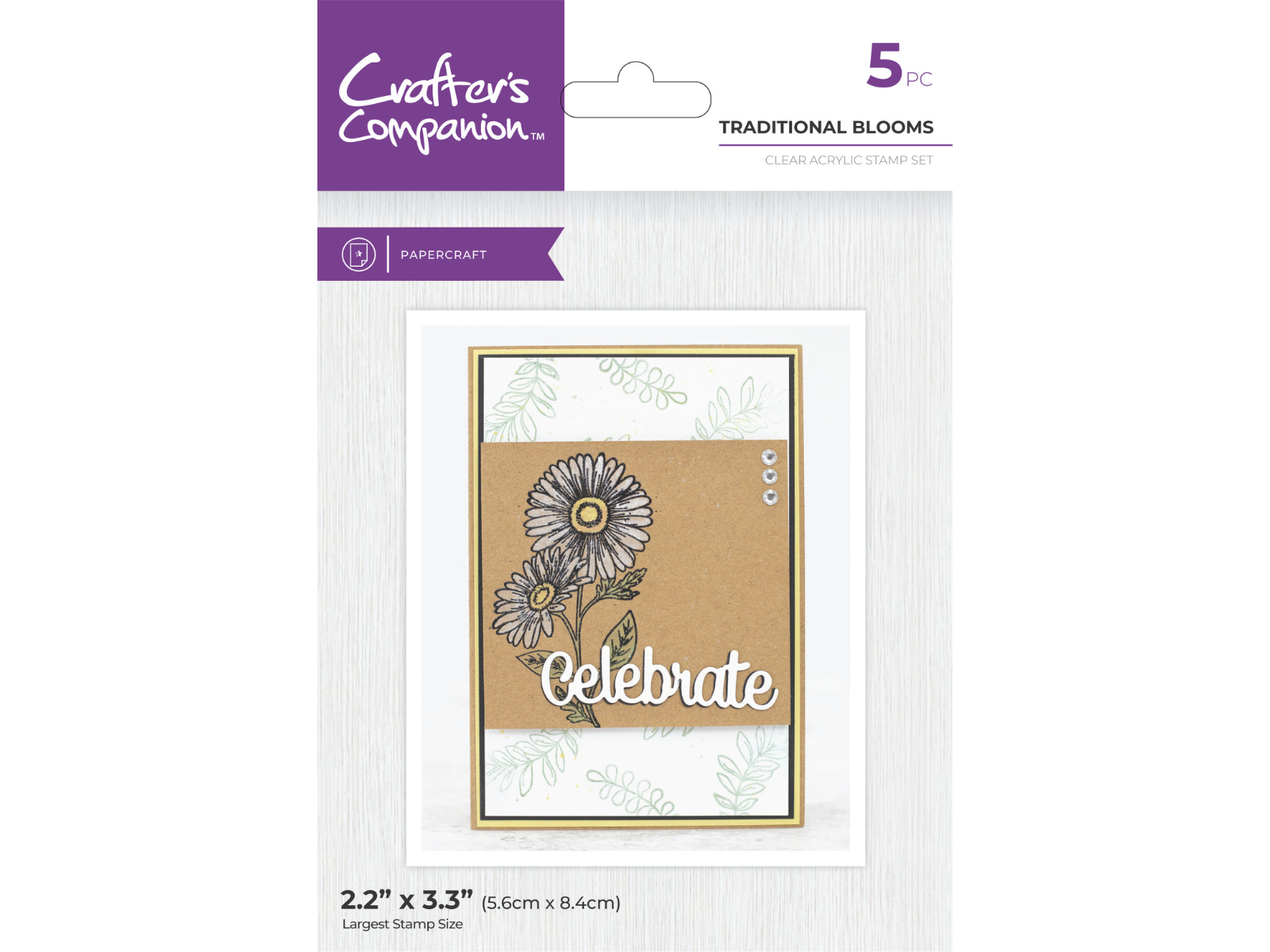 Crafter's Companion Clear Acrylic Stamp - Traditional Blooms