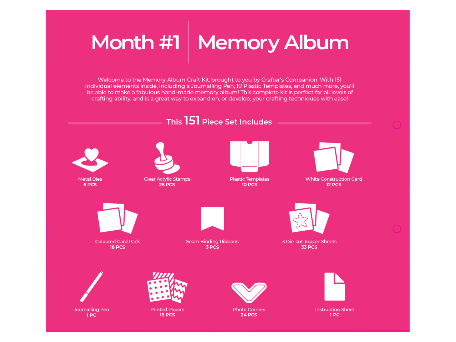 Crafter's Companion Craft Club - Memory Album