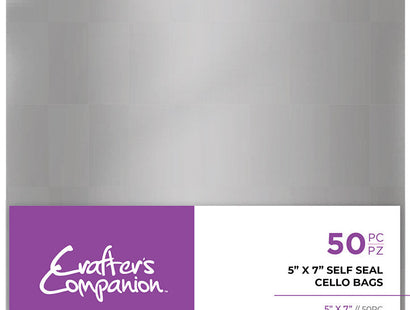 Crafter's Companion 5"x 7" Self Seal Cello Bags - 50 Pack