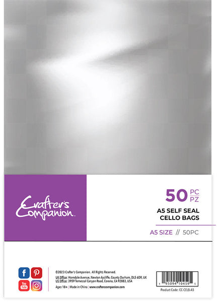 Crafter's Companion 6in x 6in Cello Bags | Pack of 50