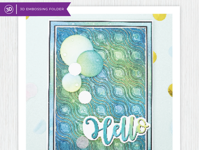 Crafter's Companion 3D Embossing Folder 5" x 7" - Contemporary Waves