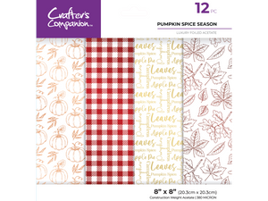 Crafters Companion  8” x 8” Luxury Foiled Acetate Pack - Pumpkin Spice Season