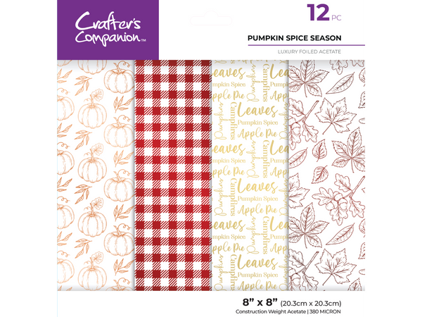 Crafter's Companion Pumpkin Spice Season Luxury Foiled Acetate Collection