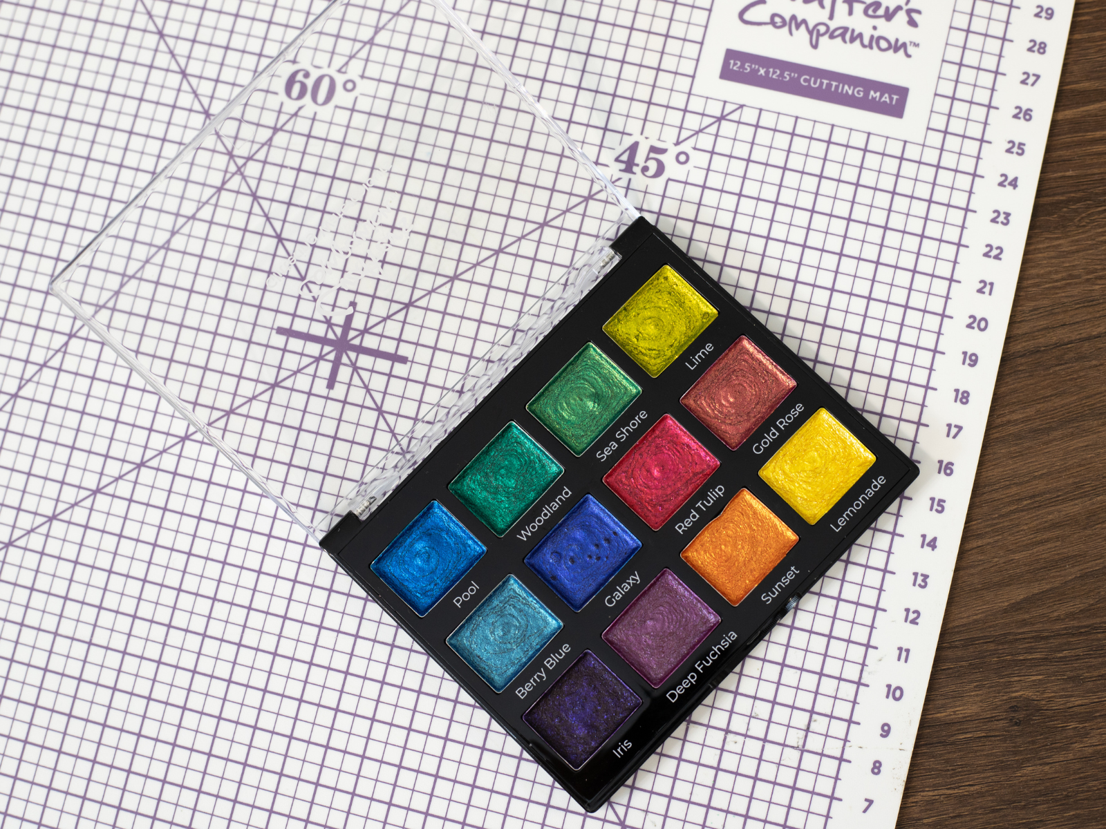 Crafter's Companion Glitter Paint Palette - 12 Colours