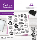 Crafter's Companion Kitchen Collection - Clear Acrylic Stamps - Baked With Love