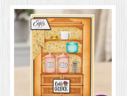 Crafter's Companion Kitchen Collection - 2D Embossing Folder 5"x7" - Kitchen Pantry